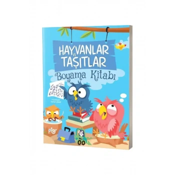 Hayvanlar ve Taşıtlar Boyama Kitabı