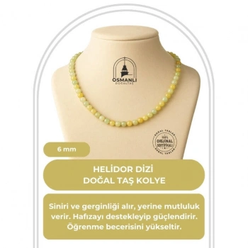 Helidor 6 mm Dizi Doğal Taş Kolye