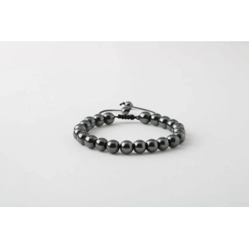 Hematit 8mm Merdiven Kapama Doğal Taş Bileklik