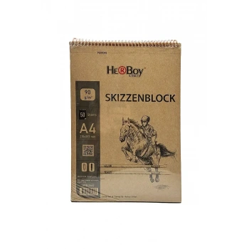 Herboy Skızzenblock A4 90 gr Kraft Dik Spr 50 Li