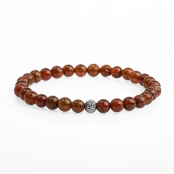 Hessonit Lal 6mm Doğal Taş Bileklik