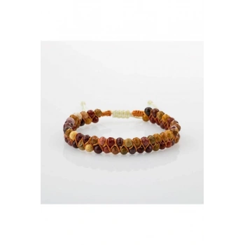 Jasper 3-4mm Çift Sıra Doğal Taş Bileklik