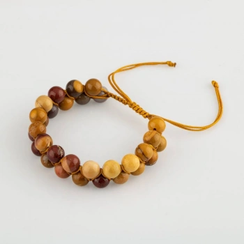 Jasper 8mm Çift Sıra Makrome Doğal Taş Bileklik