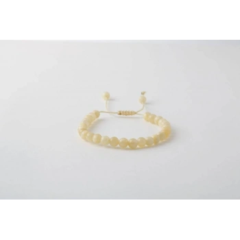 Kalsit 6mm Merdiven Kapama Doğal Taş Bileklik