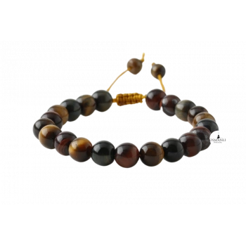 Kaplan Gözü 8mm Merdiven Kapama Doğal Taş Bileklik