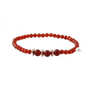 Kırmızı Akik 4mm Doğal Taş Bileklik