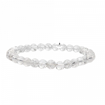 Kristal Kuvars 6mm Doğal Taş Bileklik