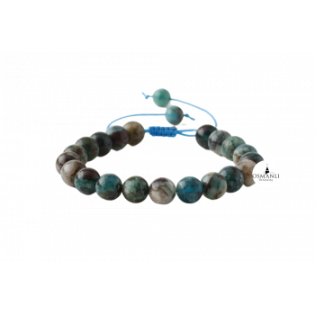 Krizokol 8mm Merdiven Kapama Doğal Taş Bileklik