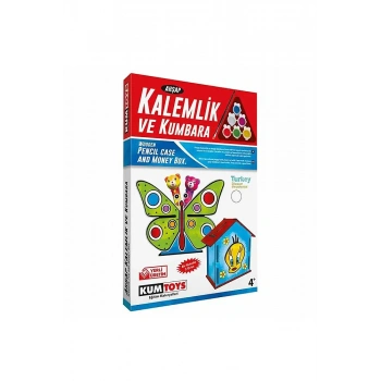 Kumtoys Ahşap Kalemlik Ve Kumbara Seti