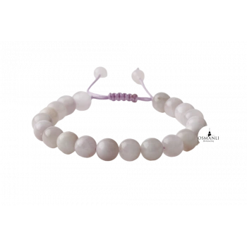 Kunzit 8mm Merdiven Kapama Doğal Taş Bileklik