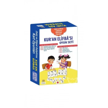Kuran Elifbası Oyun Seti - Zeka ve Dikkat Geliştirme İslami Kart Oyunları