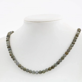 Labradorit 6 mm Dizi Doğal Taş Kolye