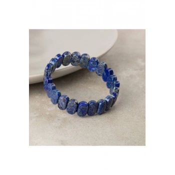 Lapis Lazuli Doğal Taş Geniş Kesim Bileklik
