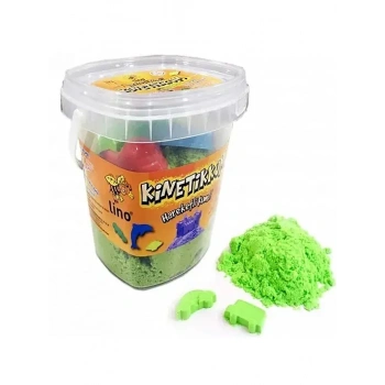 Lino Kinetik Kum 500 gr Yeşil Kova + 3 Kalıp