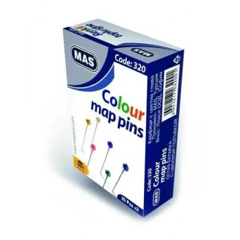 Mas 320 Renkli Başlı Toplu İğne 32 Mm.