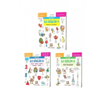 Minikler İçin Dört Dilde Resimli İlk Sözlük 3 Kitap Set