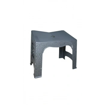 Nakışlı Plastik Rahle - Gri