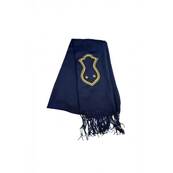 Nali Şerif İşlemeli Şal Lacivert