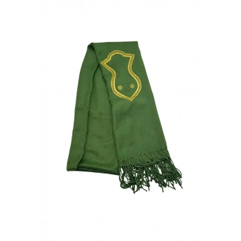 Nali Şerif İşlemeli Şal Yeşil