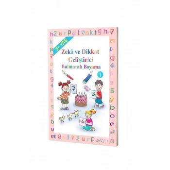 Okul Öncesi Zeka Geliştirici Bulmacalı Boyama - 5+ Yaş