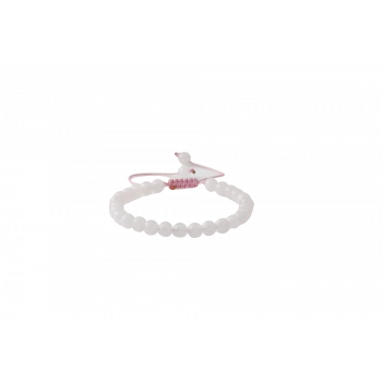 Pembe Kuvars 6mm Merdiven Kapama Doğal Taş Bileklik