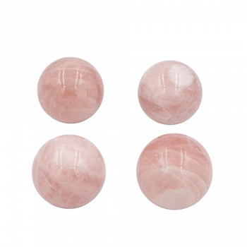 Pembe Kuvars Doğal Taş Küre Tımbıl El Taşı