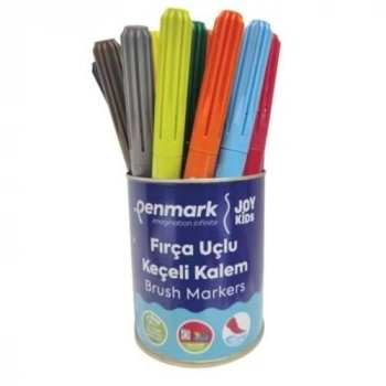 Penmark Yıkanabilir Süper Jumbo Keçeli Kalem Brush Uç 18 Li Metal Kutu