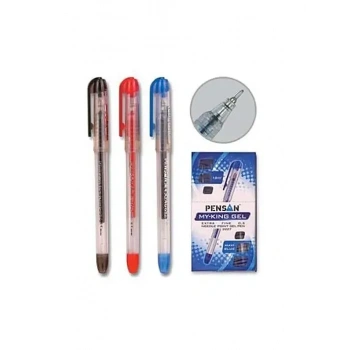 Pensan My-King Jel Metal Klips Kalem 0.5 mm Mavi