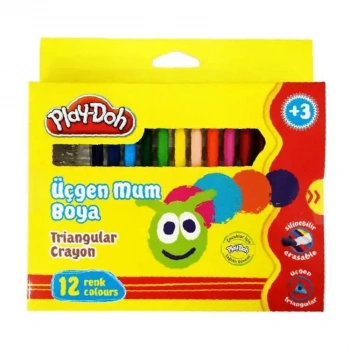 Play-Doh Mum Boya Crayon Üçgen 12Li