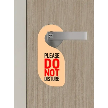 Please Do Not Disturb, Lütfen Rahatsız Etmeyin Kapı Askısı Kapı Uyarı Levhası