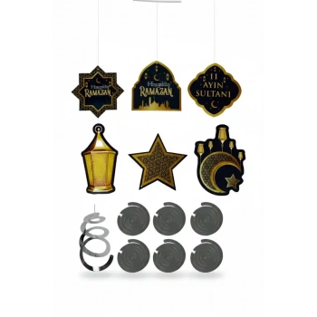 Ramazan-ı Şerif Çift Taraflı Sarkıt Süs 6 Lı