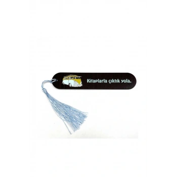 Resimli Püsküllü Kitap Ayraç - Kitaplarla Çıktık Yola