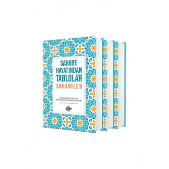 Sahabe Hayatından Tablolar 3 Cilt Takım - İthal Kağıt