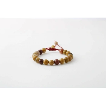 Sarı Jasper 8mm Merdiven Kapama Doğal Taş Bileklik