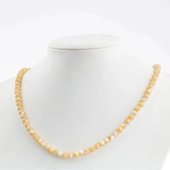 Sedef 6 mm Dizi Doğal Taş Kolye