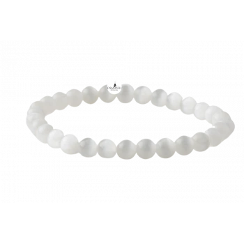 Selenit 6mm Doğal Taş Bileklik