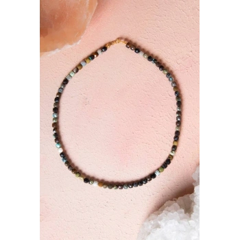 Sertifikalı Afrika Turkuaz Doğal Taş Kolye (SK:247)