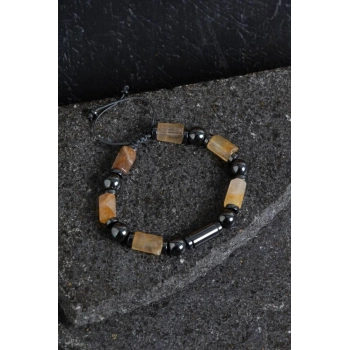 Sertifikalı Akik ve Hematit Doğaltaş Bileklik