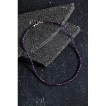 Sertifikalı Ametist  Doğal Taş Kolye