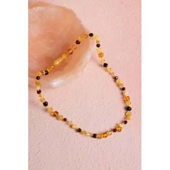 Sertifikalı Bebek Kehribar Doğal Taş Kolye