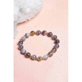 Sertifikalı Bostwana, Akik Zirkon Aparat Doğal Taş Bilelik