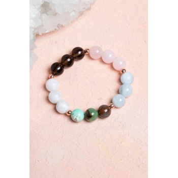 Sertifikalı Burç Doğal Taş Bileklik -Terazi Burcu