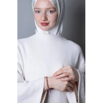 Sertifikalı Çilek Kuvars Elmas Kesim Fasetli  Gümüş Kapama Doğal Taş Bileklik-8mm (SK:409)