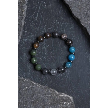 Sertifikalı Doğal Taş Bileklik/Boğa Burcu