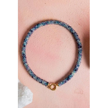 Sertifikalı El İşçiliği Örme Florit Gümüş Kapama Kolye (SK:137)