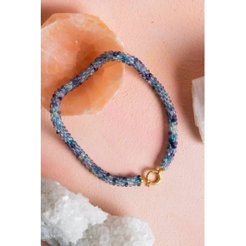 Sertifikalı El İşçiliği Örme Florit Gümüş Kapama Kolye (SK:137)