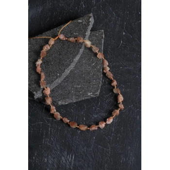 Sertifikalı Ham Güneş Taşı Doğaltaş Kolye