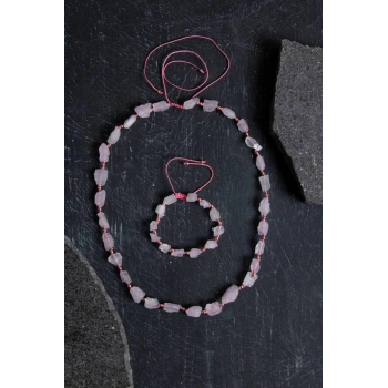 Sertifikalı Ham Pembe Kuvars Doğaltaş Takım