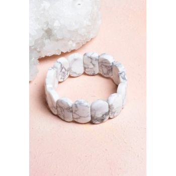 Sertifikalı Havlit  Geniş Kesim Doğal Taş Bileklik