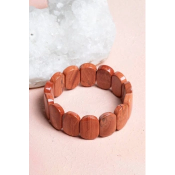 Sertifikalı Jasper  Geniş Kesim Doğal Taş Bileklik